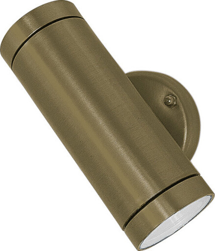 80N opp/ned vegglampe messing IP44