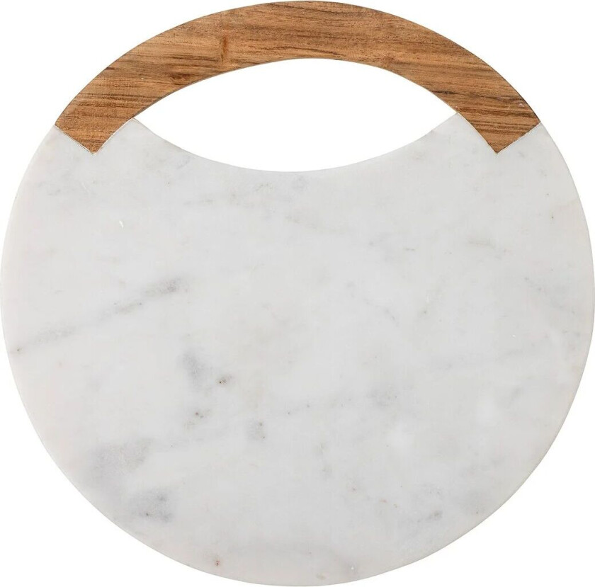 Daniela skjærefjøl med håndtak Ø 30 cm Hvit marmor-akasie