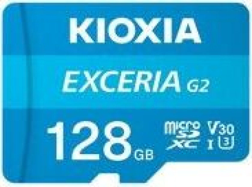 KIOXIA EXCERIA G2 - Flashminnekort - 128 GB - A1 / Video Class V30 / UHS-I U3 / Class10 - microSDXC UHS-I U3