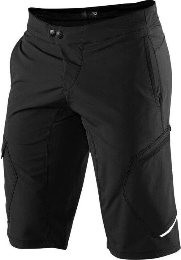 100 % shorts for menn 100 % RIDECAMP shorts svart størrelse 28 (42 EUR) (STO-42401-001-28)