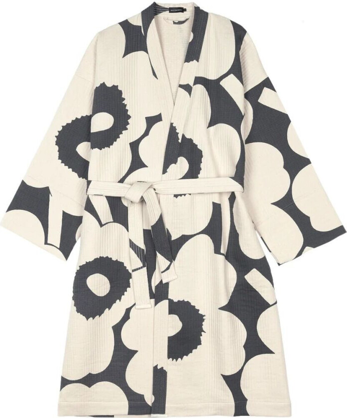 Unikko badekåpe Charcoal-off white, S