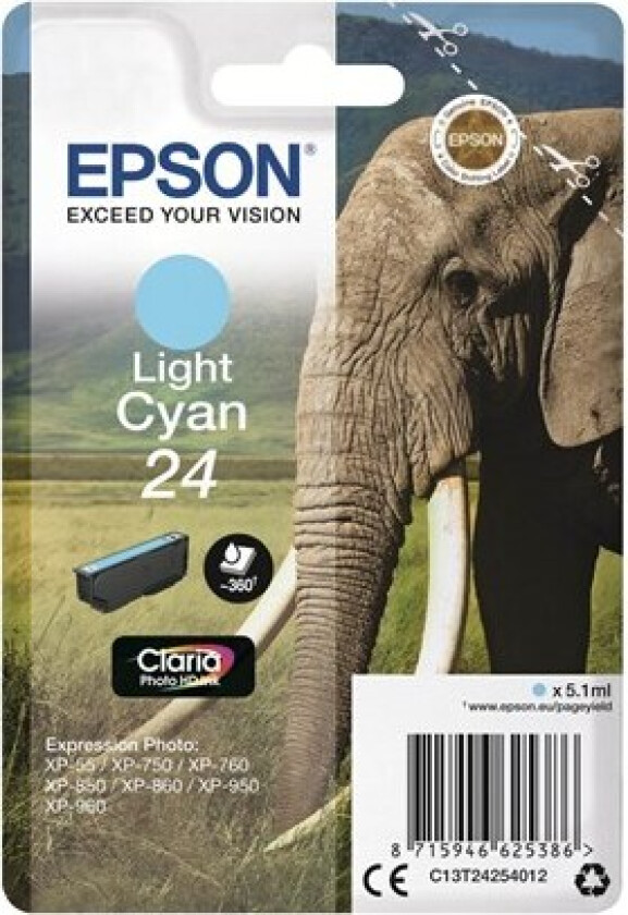 24 - Light Cyan - Blekkpatron Light cyan