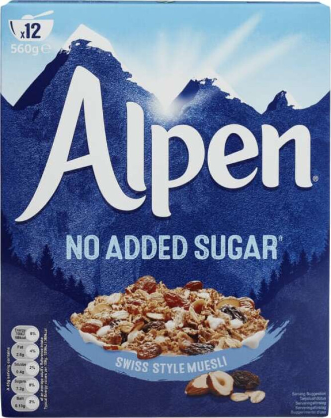 Alpen Musli uten Sukker 560g