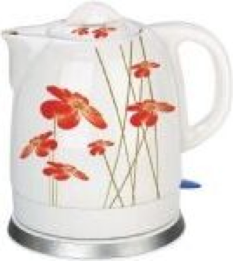 MR-066-RED Flowers 1.5l, 1200W white-red ceramic electric kettle