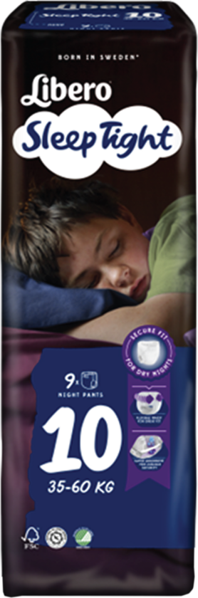 Sleep Tight 10, 35-60 kg, 12 stk.