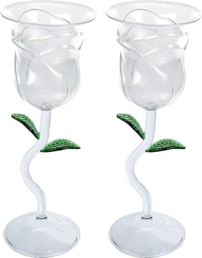 Rose Wine Glass Set