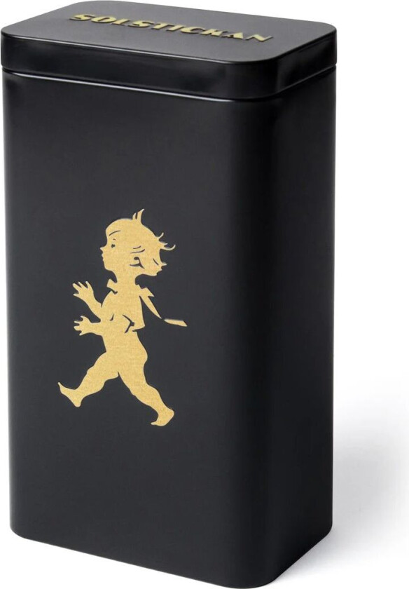 Solstickan kaffeboks 20,5 cm Matt svart-gull