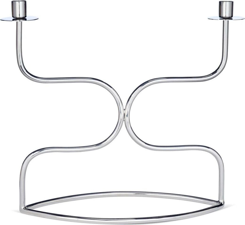 Lysestake candelabra duett Nikkelbelagt messing