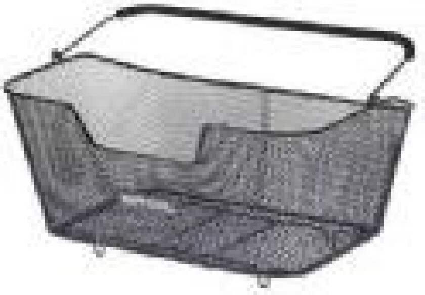 Base L, Bakre, Sykkelkurv, Stål, Svart, 5 kg, 480 mm