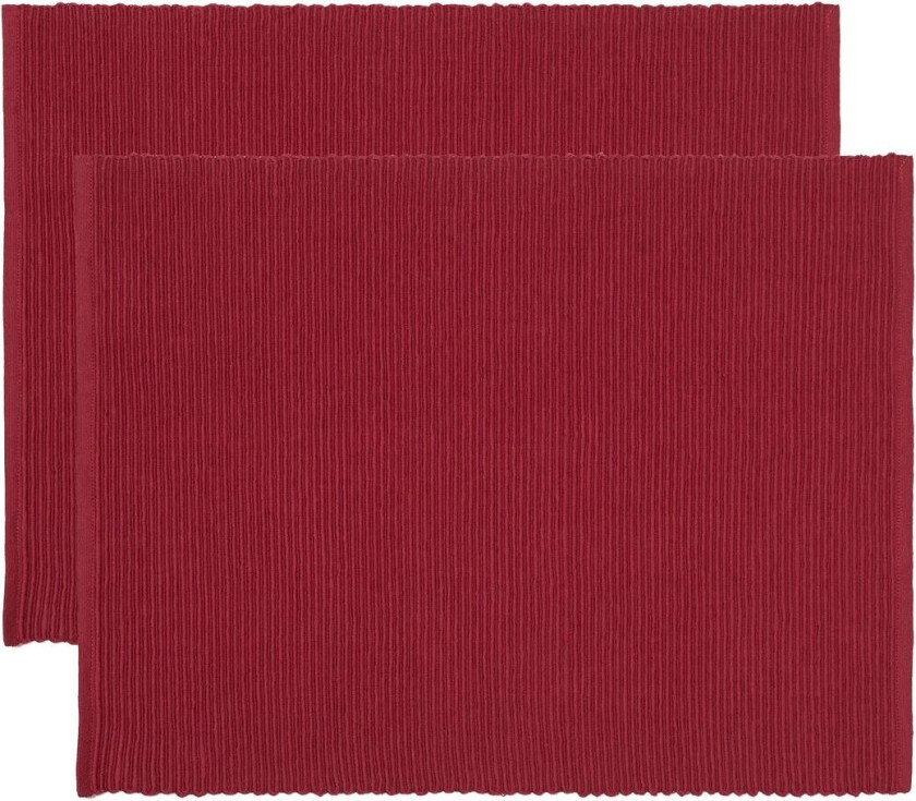 Linum Uni spisebrikke 35 x 46 cm 2-pakning Rød