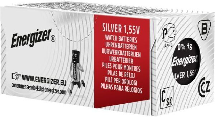 Silveroxid Knappcellebatteri 386/301, 1,55 V, 10-pakk