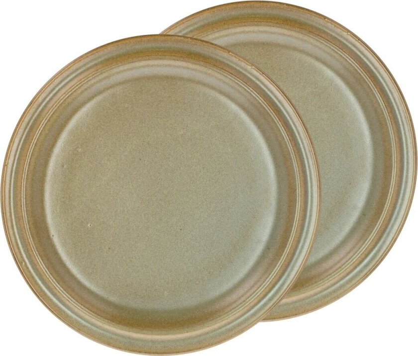 Evig lunsjtallerken Ø 20 cm 2-pakning Brun