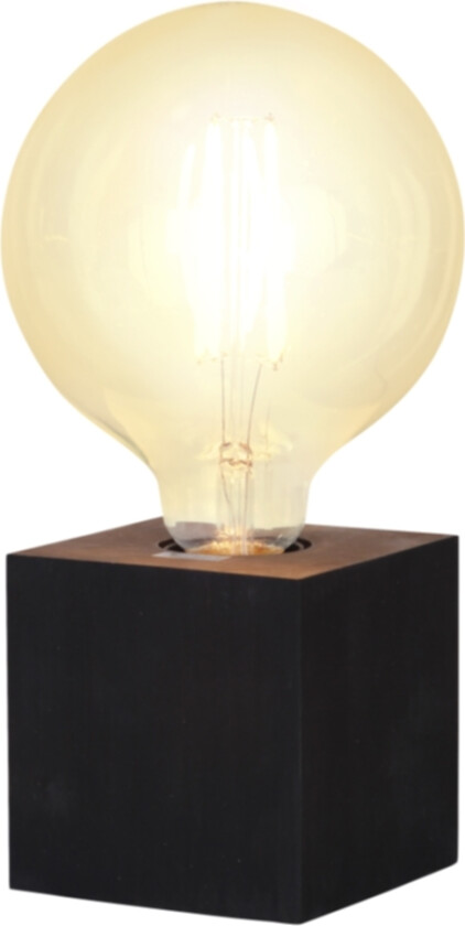 KUBE Lampefot i tre E27 Svart