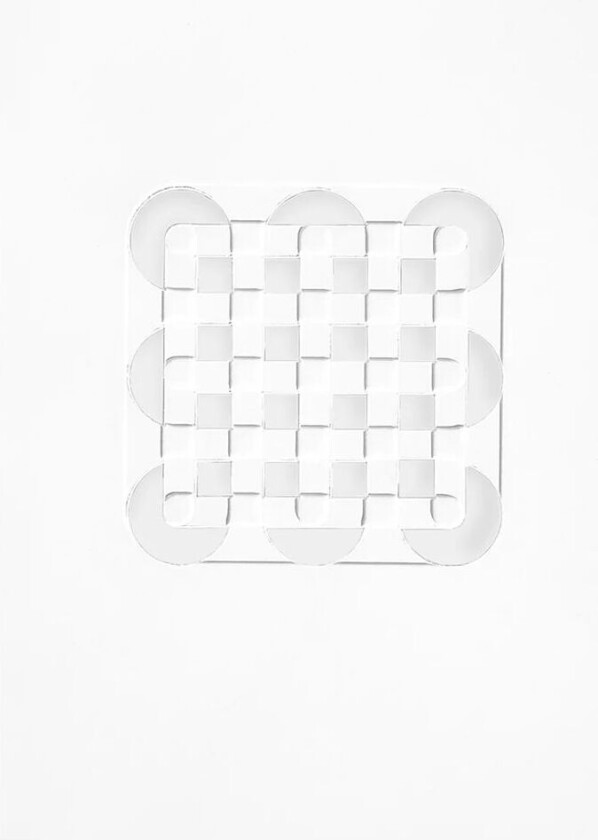 MOEBE Relief kunstverk circles & squares 29,7 x 42 cm Off White