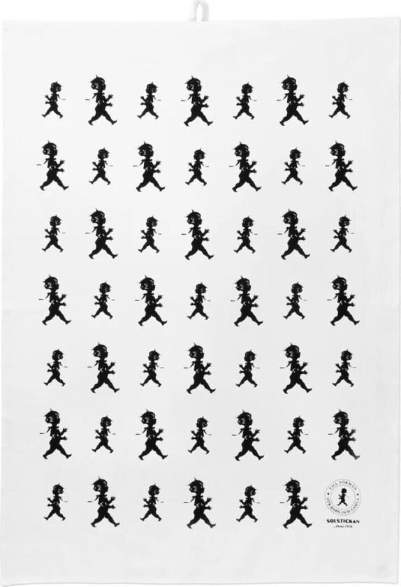 Solstickan kjøkkenhåndkle 50 x 70 cm Hvit-svart