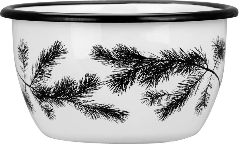 Nordic The Pine emaljeskål 60 cl White