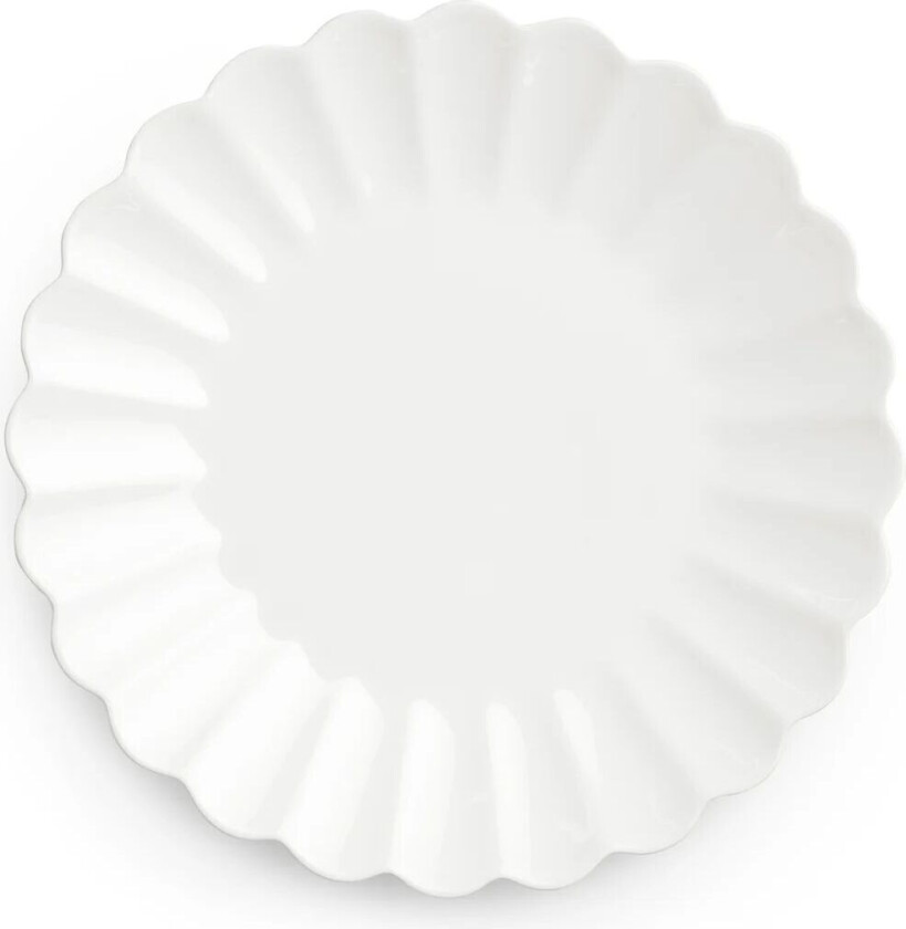 Oyster tallerken 28 cm Hvit