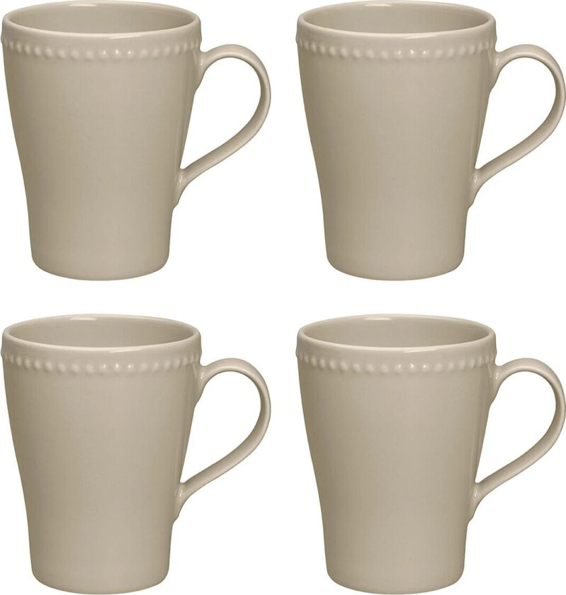 Dots krus 35 cl 4 stk. beige