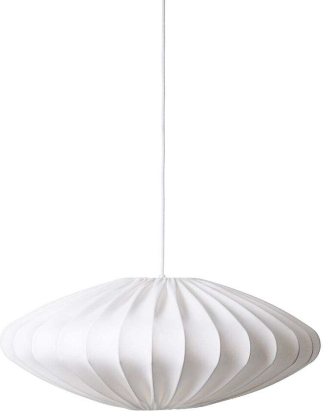 Ellipse lampeskjerm 65 cm bomull Hvit