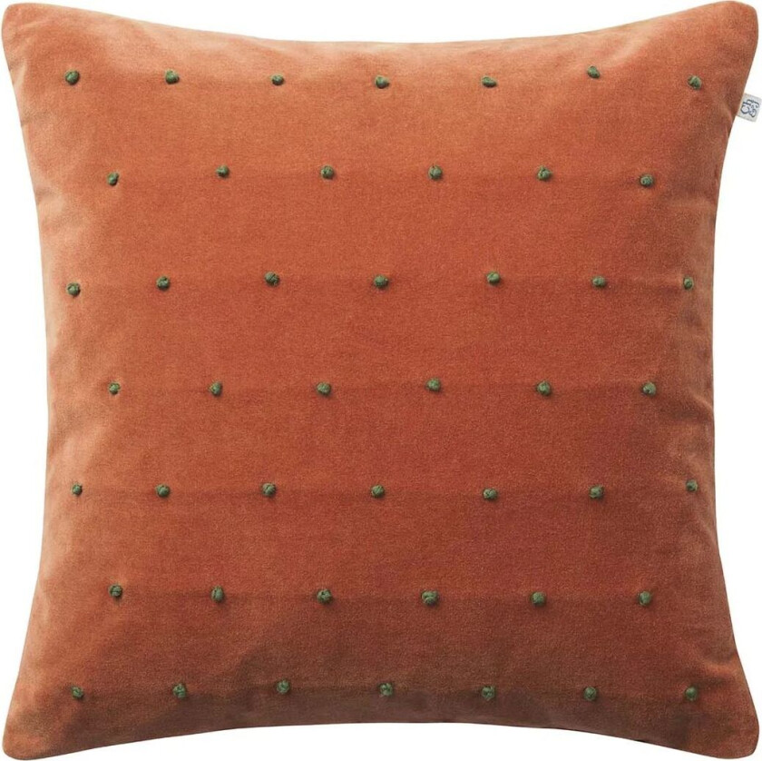 Roma putetrekk 50 x 50 cm Terracotta-forest green