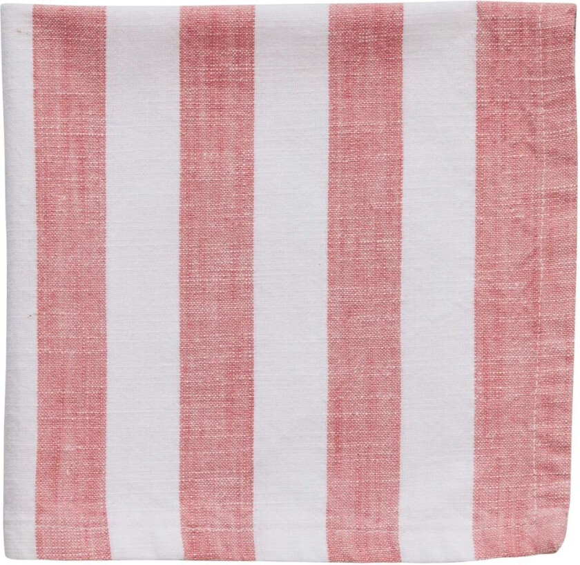 Olivia bomullsserviett 40x40 cm Off White-Dark Coral