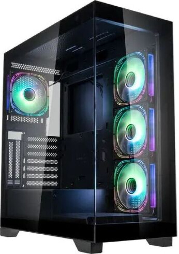 Unity Peak Argb Midi Tower Showcase Black Svart