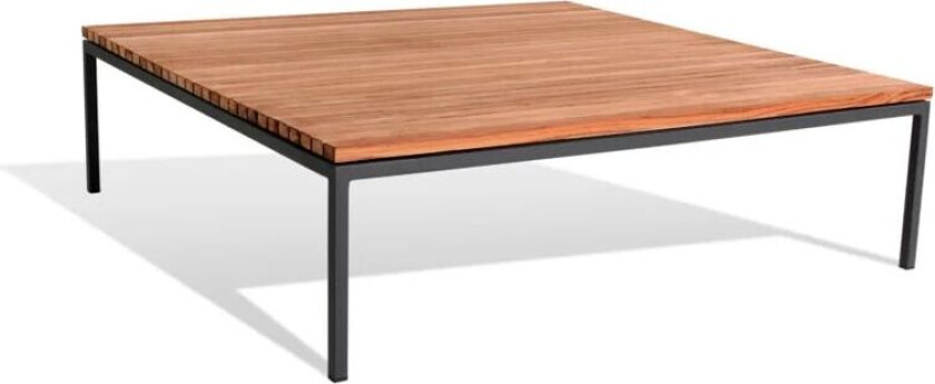 Bönan loungebord Teak, large, mørkegrå aluminiumsramme