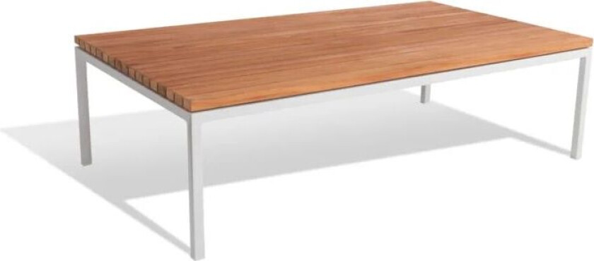 Bönan loungebord Teak, small, lysegrå aluminiumsramme
