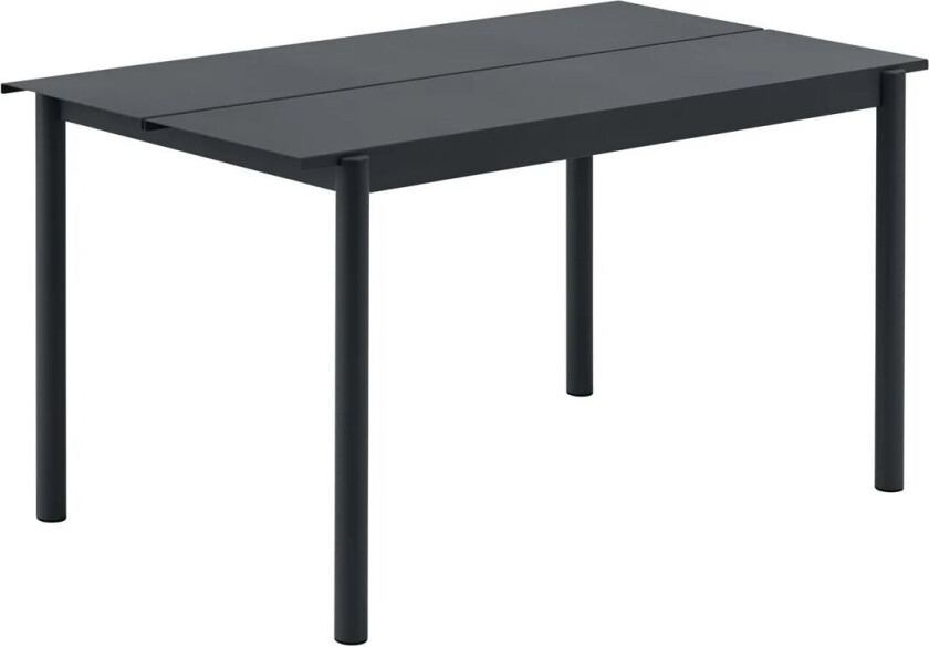 Linear steel table bord 140 x 75 cm Svart