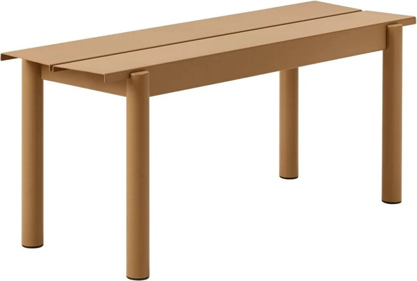 Linear steel bench benk 110 x 34 cm Burnt orange