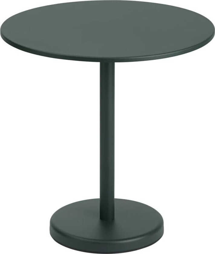 Linear stålbord Ø70 cm Dark green
