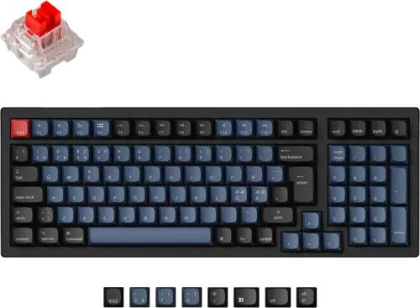 K4 Pro Qmk/via K Pro Red Kablet, Trådløs Nordisk Tastatur