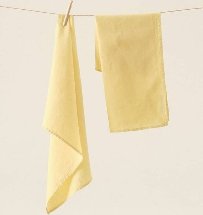 kjøkkenhåndkle 2-pk Gul