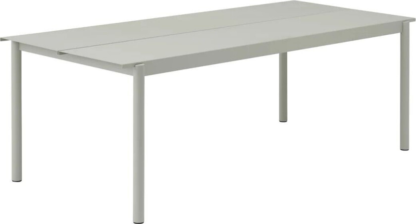 Linear steel table bord 220 x 90 cm Grey (RAL 7044)