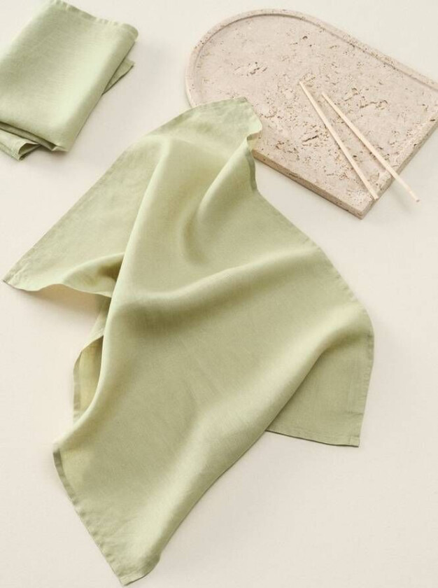 kjøkkenhåndkle 2-pk Grønnbeige