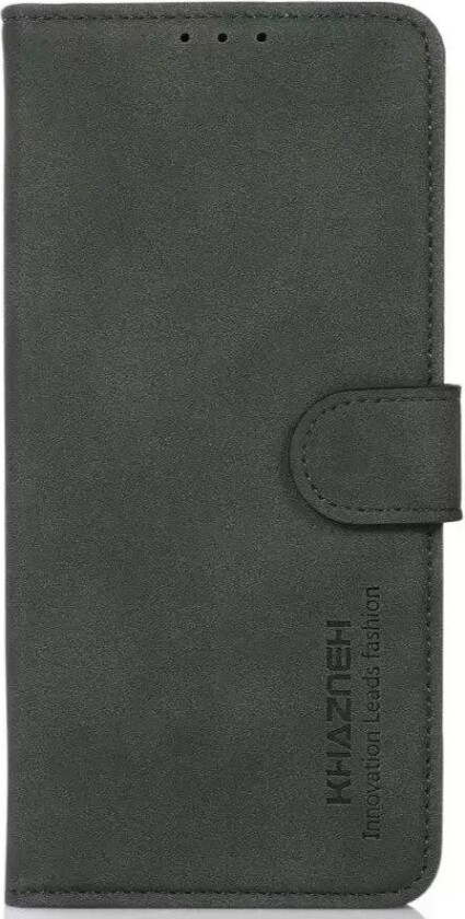 Samsung Galaxy S21 FE (5G) KHAZNEH Retro Flipdeksel i PU Skinn med Lommebok - Grønn