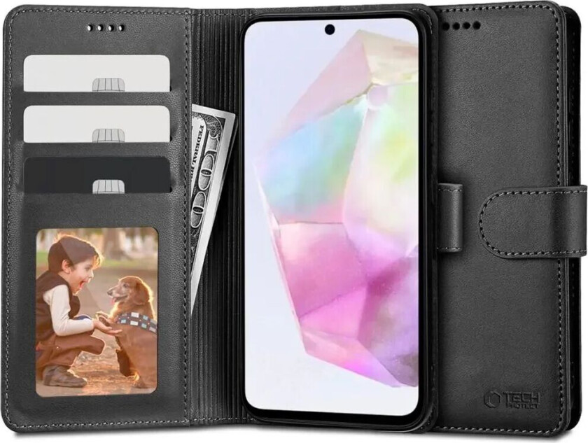 Tech-Protect Samsung Galaxy A35 (5G) Tech-Protect Flip Deksel med Lommebok - Svart