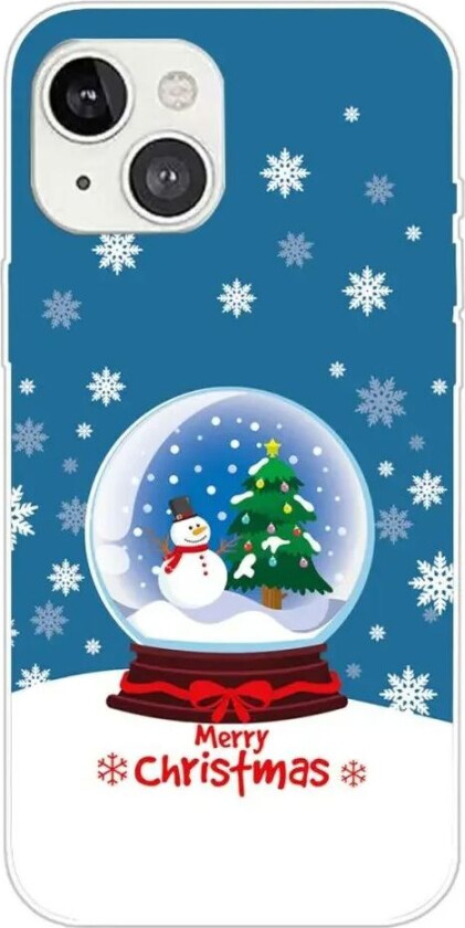 iPhone 15 Fleksibelt Plast Jul Deksel - Merry Christmas - Snøkule