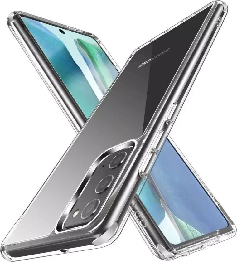 Samsung Galaxy Note 20 Krystallklart Hybrid Plast Bakdeksel - Gjennomsiktig