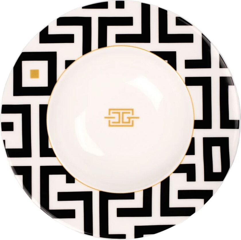 DECO dyp tallerken Ø 24,5 cm Hvit-svart