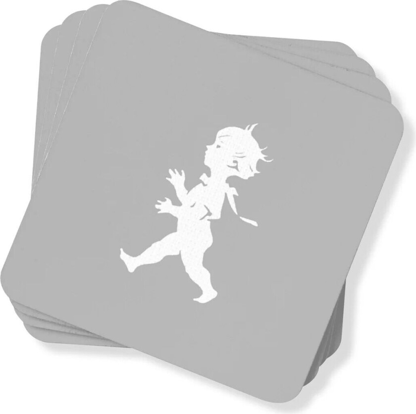 Solstickan glassunderlag 10 x 10 cm 4 pakning Grå