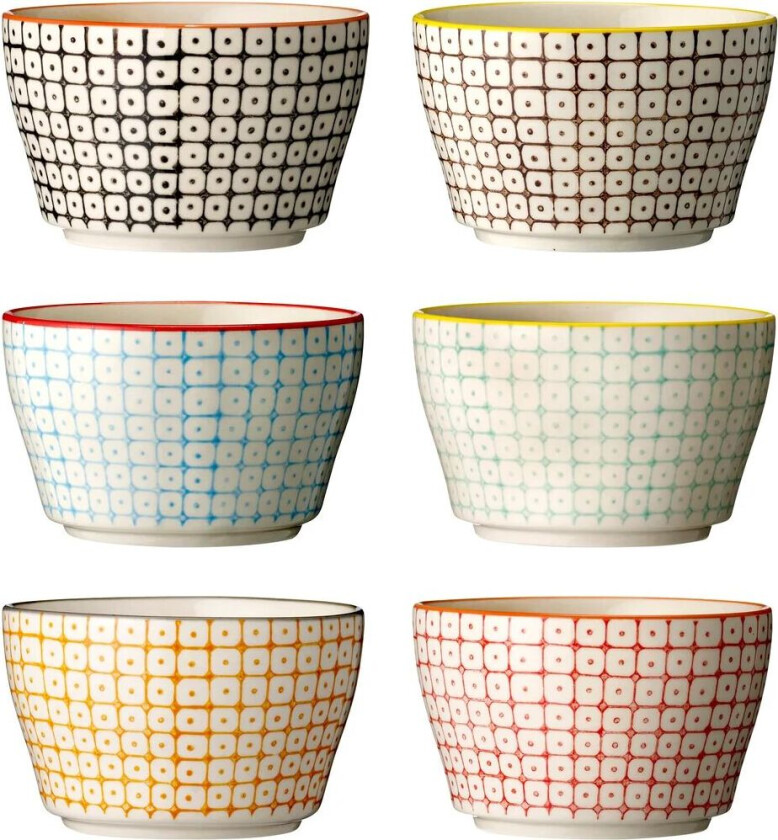 Carla skål 11 cm 6-pakn. multi