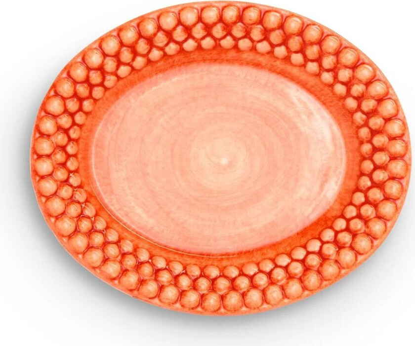 Bubbles oval tallerken 20 cm Oransje