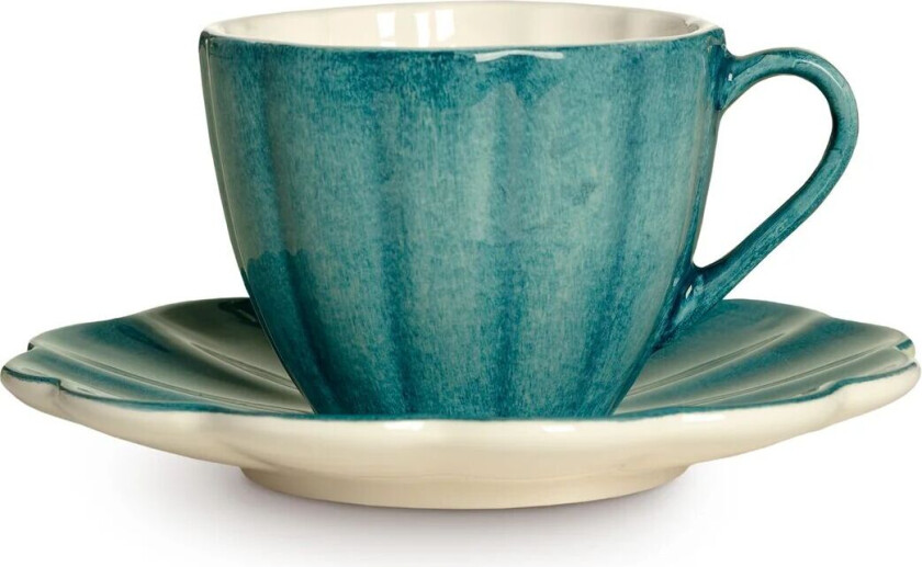 Oyster kopp med fat 25 cl Ocean