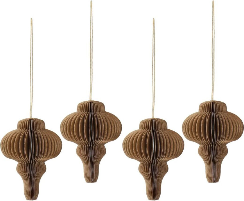 Spira juletrekuler 4-pakning Natural