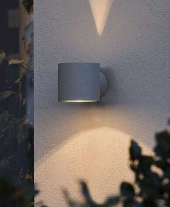 Modena vegglykte G9 round grå. 7342-300. Malt aluminium