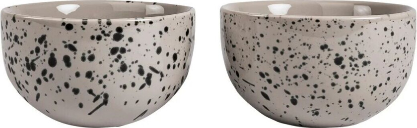Ditte liten skål 2-pack Grå-svart
