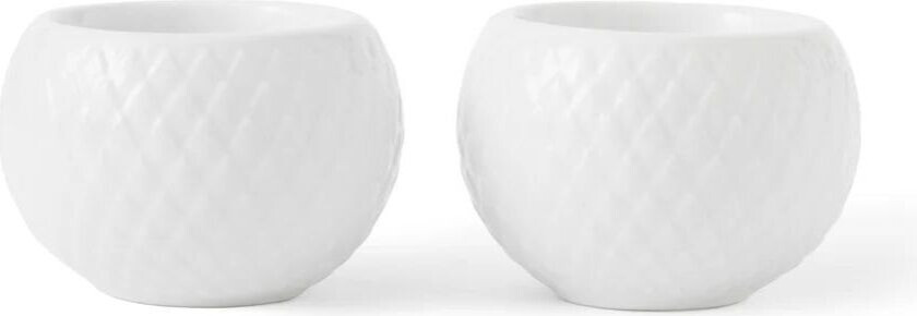 Rhombe lyslykt Ø 6,5 cm 2-pakning Hvit