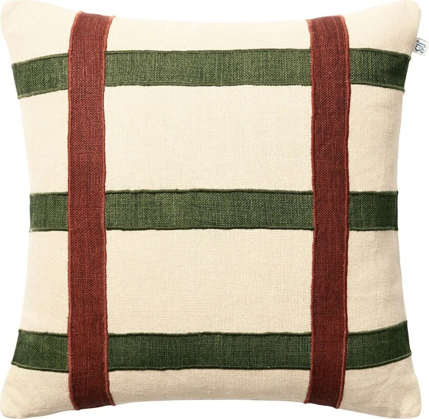 Kiran putetrekk 50 x 50 cm Terrakotta-Cactus Green
