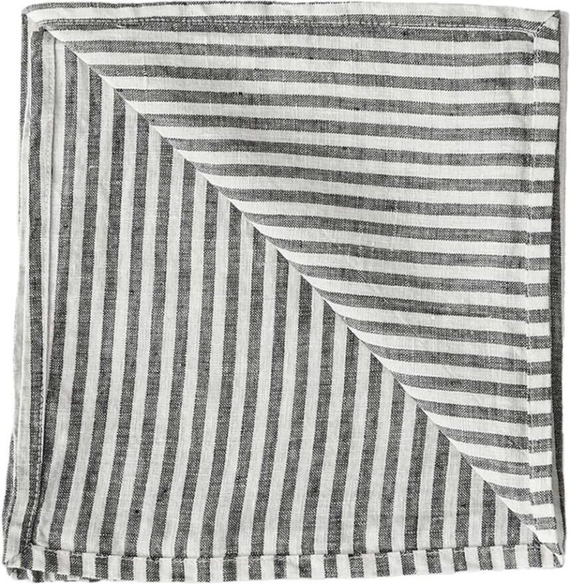 Washed linen stoffserviett 45 x 45 cm Grey-white